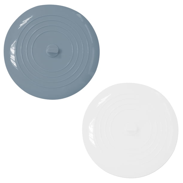 Paquete de 2 tapones para bañera, tapón para fregadero de cocina, tapón de drenaje de silicona grande de 6 pulgadas, tapón para el cabello, cubierta de succión plana para accesorios de cocina, baño y