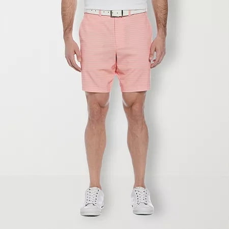 PGA Tour Mens Shell Pink Striped Golf Shorts 36