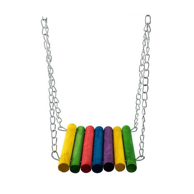 Pet Parrot Toy - Multi-Functional with Bell, Wood & Iron, Durable, for Exercise & Play