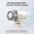 thumbnail image 4 of Ventilateur de Climatisation à Pince pour Voiture 2026 avec Affichage LED - Rotation à 360°, 199 Vitesses Réglables, Ventilateur de Refroidissement Personnel Rechargeable par USB, Semi-Refroidissement à 16°C, Pince Grand Détachable, pour Voiture (Violet), 4 of 5