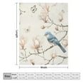 thumbnail image 2 of A Blue Bird Perched on The Branch of An Elegant Magnolia Tree Throw Blanket for Bed Sofa Couch 50"x60" Rustic Flowers Birds Butterfly Spring Summer Throw Blanket Ultra Soft Warm Fleece Blanket, 2 of 8