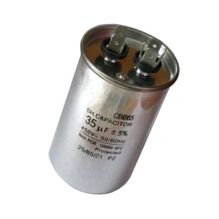 

Waterproof CBB65 AC 450V 35uF Long Life Motor Run Start Capacitor 50/60Hz 55mm Diameter
