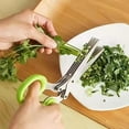 thumbnail image 3 of 1pc 5 Layers Stainless Steel Kitchen Shears - Perfect for Chopping Green Onions, Vegetables, Herbs, and Spices - Essential Cooking Supplies, 3 of 12