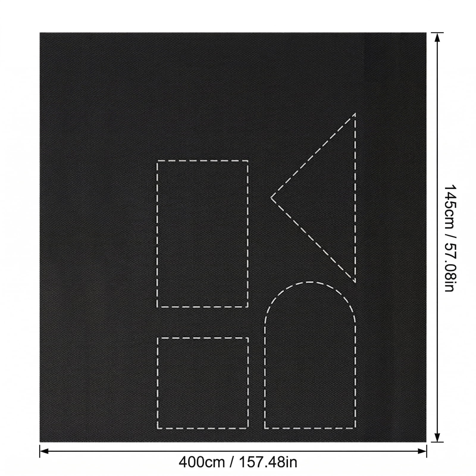 Magnetic Blackout Window Cover Portable No Drill Trimmable Black Out Blind for RV and Home Use 157X57 Inch