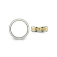 thumbnail image 4 of Mens Yellow Plated Stainless Steel Band Ring with Inlay Design (8.0,mm), 4 of 5