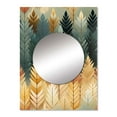thumbnail image 2 of Designart "Forest Chevron Fantasy" Chevron Mirror Wall Decor - Glam Gray Chevron Hallway Wall Mirror Art - 32" x 24" Inch, 2 of 5