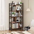 thumbnail image 5 of 5 Tier Bookshelf with Storage, 61 Inch Tall Industrial Book Shelf with Open Display Bookshelves, 5 Shelf Bookcase with Metal Frame for Living Room, Bedroom and Home Office, 5 of 9