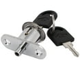 thumbnail image 2 of Deadbolt Drawer Home Cabinet Door Locks with keys Deadbolt Cylinder  Latch Silver Tone, 2 of 3