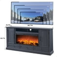 thumbnail image 7 of T4TREAM Farmhouse 70" Fireplace TV Stand for TVs up to 80", Entertainment Center W/36" Electric Fireplace Highboy Media Console with Large Storage Cabinets and Drawers for Living Room, Black, 7 of 7