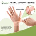 thumbnail image 3 of Gel Wrist and Thumb Brace, 2 Pairs Silicone Splint for Left and Right Hand, Pain Relief for Arthritis and Carpal Tunnel, Flesh Color, 3 of 6