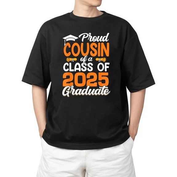 DOPASHIRT Proud Cousin Of A 2025 Graduate Senior Graduation 2025 T-Shirt Unisex S-5XL Hot Trending Shirt, Vintage Birthday Gift