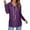 Dark Purple, variant on EDFBUYKRS Long Sleeve Tops for Women V Neck Shirts Fashion Fall Clothes Loose T-Shirt Casual Loose Tunic Blouses S