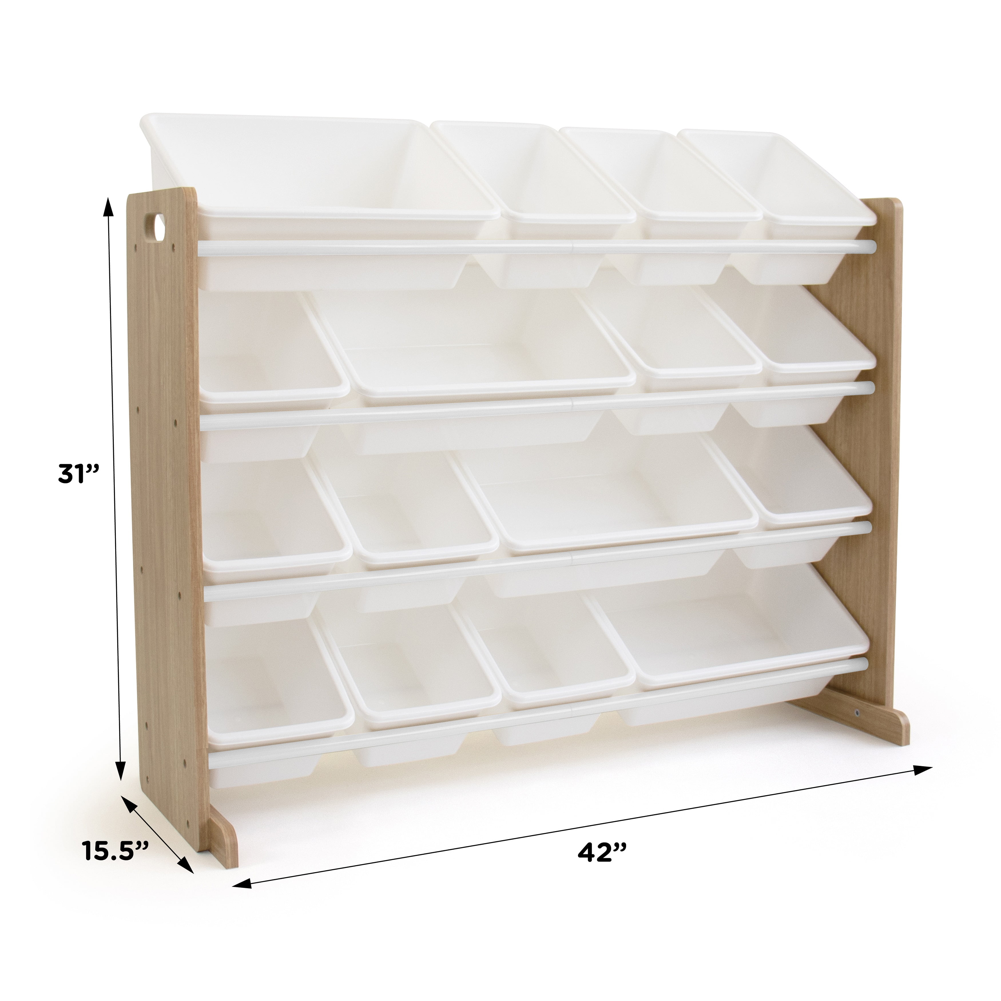 Natural wood toy storage sale