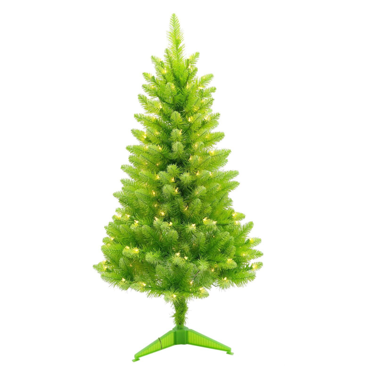 Puleo International 4 ft. Fashion Pine Pre-Lit Artificial Christmas Tree
