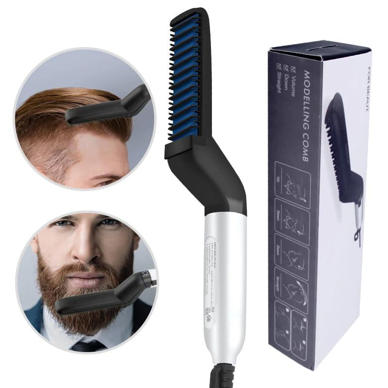 In Quick Beard Styling Iron Hair Straightener Brush For Men Women,  Electrical Hair Curling Straightening Wand Faster Heat Heated Comb For Home  Salon Travel | Hair Tools Fast Heating Beard Straightening Mini