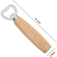 thumbnail image 2 of Wooden Handle Bottle Openers Portable Beer Bottle Opener for Party Bar Home Pub Kitchen Bottle Cap Opener, 2 of 3