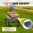 thumbnail image 4 of Durable Poly Garden Dump Cart 600 lbs Capacity 10 Inch Wheels Steel Frame Easy Assembly Dual Function Handle, 4 of 6