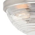 thumbnail image 3 of Vaxcel Isley 15-in W Satin Nickel Flush Mount Ceiling Light Fixture Clear Glass, 3 of 4