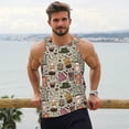 thumbnail image 6 of Balery Coffee pots cup Pattern Men's Workout Tank Top Gym Muscle Tee Fitness Bodybuilding Sleeveless T Shirt Quick Dry Fit Muscle Tank Top Slim-Fit Tank-X-Large, 6 of 7