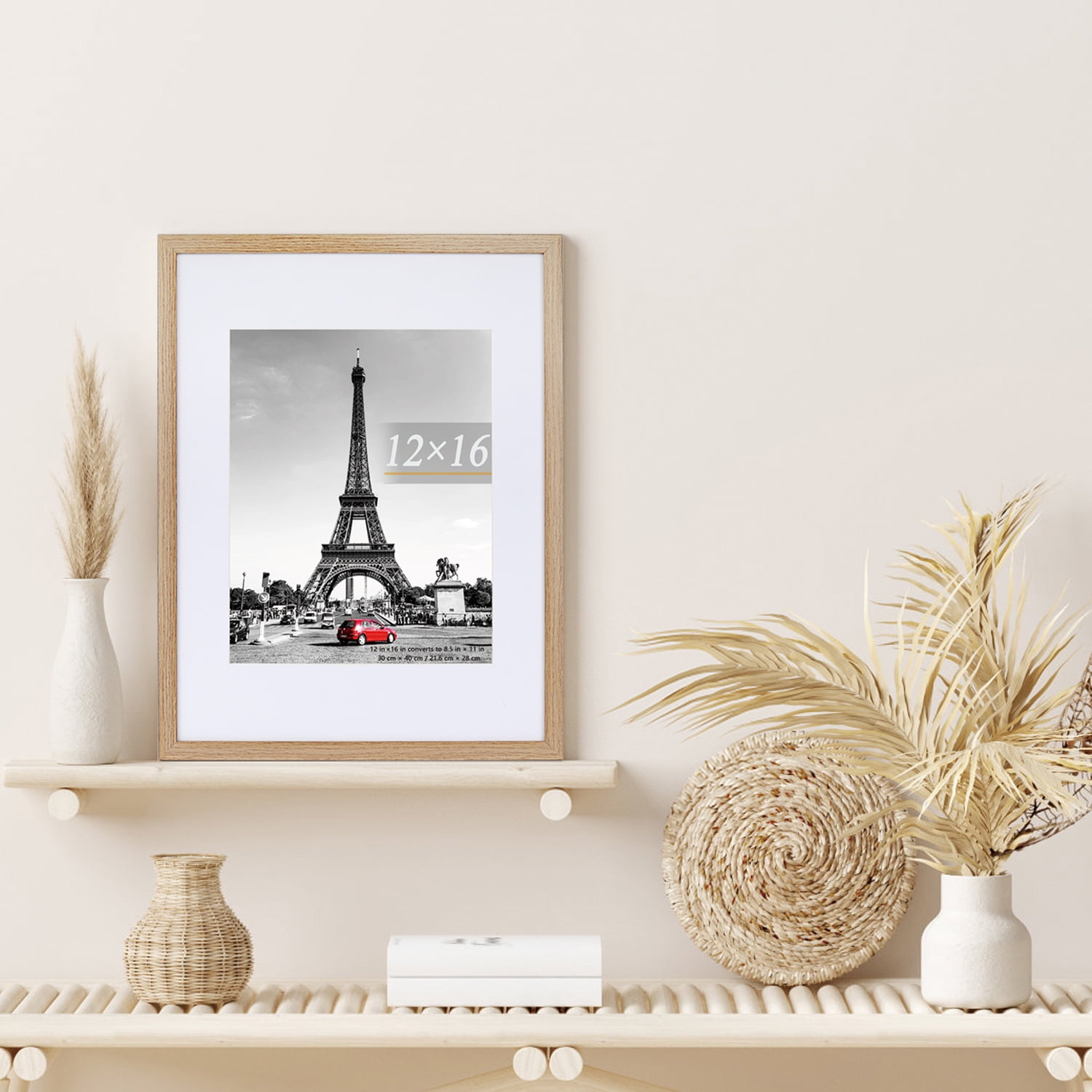 Scholartree 5-in-1 Contemporary Gallery Picture Frame Set, 12 x 16 Wall Picture Frames, Brown