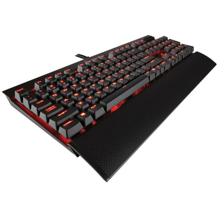 Corsair Gaming K70 LUX Mechanical Keyboard, Backlit Red LED, Cherry MX