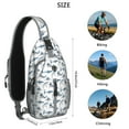 thumbnail image 4 of Crossbody Sling Backpack for Women Men Blue Vac Shark Teeth Shoulder Sling Crossbody Casual Chest Bag for Travel Sports Running Hiking, 4 of 4