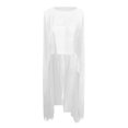 thumbnail image 4 of Sheer Chiffon Cape Wraps Lightweight Sun Cover Up Daily Outerwear Hooded Poncho, 4 of 4