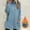 Light Blue, variant on Womens Sherpa Fuzzy Fleece Pullovers Tops Quarter Zipper Stand-Up Collar Long Sleeve Loose Sweaters Fluffy Coat