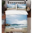 thumbnail image 3 of 3D Cielo Montaña Playa Paisaje Funda nórdica Set Ropa de cama Set Funda nórdica, 3 of 3