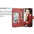 thumbnail image 6 of Galaxy S23 FE Case, S23 FE Wallet Case, Samsung Galaxy S23 FE 6.4 inchs PU Leather Case,Luxury Cash Credit Card Slots Folio Flip Cover [Detachable Magnetic Case] & Kickstand -Wine Red, 6 of 7