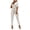 White, variant on Odeerbi Jumpsuits for Women 2025 Trendy Solid Short Sleeve Zipper Bandage Pockets Button Jumpsuit Beige