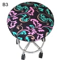 thumbnail image 5 of Round Floral Printed Elastic Spandex Seat Cover Decor for 30-45cm Chair Stool, 5 of 7