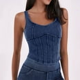 thumbnail image 2 of fatyb Womens Tank Tops Sleeveless Stretch Workout Yoga Tshirts Slim Crew Neck Cropped Tank for Women, 2 of 4