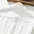 thumbnail image 5 of Long Sleeve Button Up Shirts for Men Business Casual Outfits Jacquard Solid Color Lapel Collared Blouses Tops (XL, White), 5 of 5