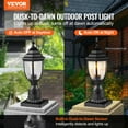 thumbnail image 2 of VEVOR 2 PCs Dusk to Dawn Outdoor Lamp Post Light Fixture 15.35in Pole Pier Mount, 2 of 9