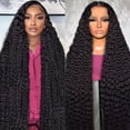 thumbnail image 1 of Pelucas con encaje en la parte delantera FYKD Deep Wave, cabello humano con una densidad del 200%, 1 of 9