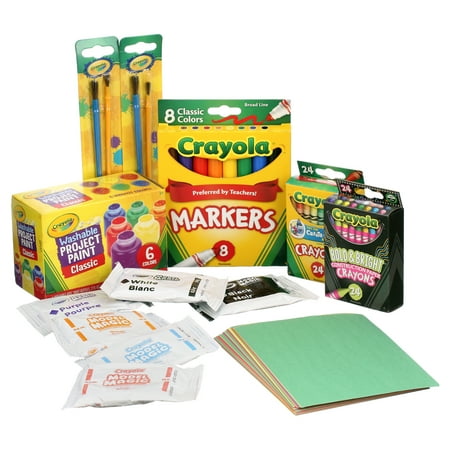 Crayola Creativity Tub  Art Set  102 Pcs  Holiday Gift for Kids  Holiday Arts & Craft Supplies  Creative Toys
