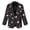 Black Cosmic Planet Moon Star Space, variant on Brown Zebra Stripe Pattern Fall Blazers for Women Business Casual Long Sleeve Notch Lapel Pockets Oversized Blazer Outerwear Trendy Suit Jackets, Winter Office Work Outfits, XS