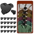 thumbnail image 1 of 18 Uds ahorro de espacio para perchas, forma de gancho de amor con triángulos para perchas, ganchos conectores para perchas de ropa, 1 of 5