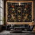 thumbnail image 6 of Hourglass Beneath Moon Phases Among Flowers, Mystical Celestial for Art Lovers, Botanical Wall Art, Halloween Gift Tapestry Wall Hanging for Bedroom, Living Room and Dorm, 6 of 7