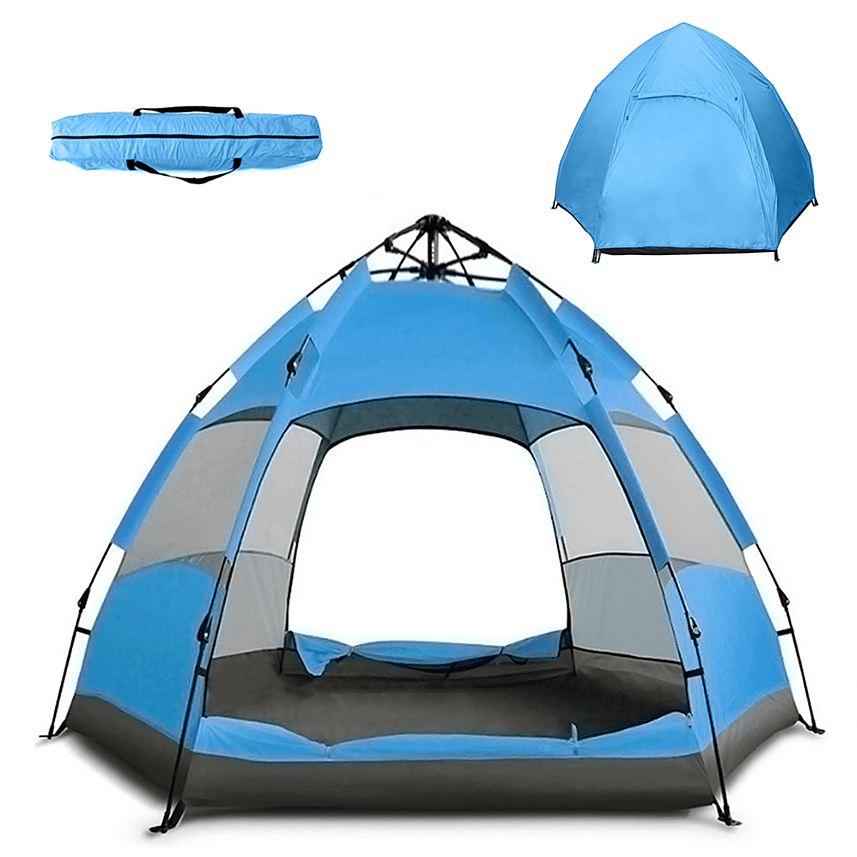 Large Pop Up Tent Automatic Family Camping Festival Shelter Beach 3-4 Man Person 