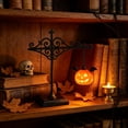 thumbnail image 7 of Vintage Bookshelf Lamp, Halloween Pumpkin-shaped Bookshelf Lighting Fixture, Desktop Reading Night Light with Bookend-Style Base for Home Library, Miniature Bookcase Lighting, B, 7 of 7