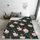 thumbnail image 5 of Fotbe Pink Sleeping Fox Manta de Franela Acolchonada con Estampado, Súper Suave y Esponjosa, Extra Grande para Sofá, Cama, Uso Todo el Año-80"x60", 5 of 7