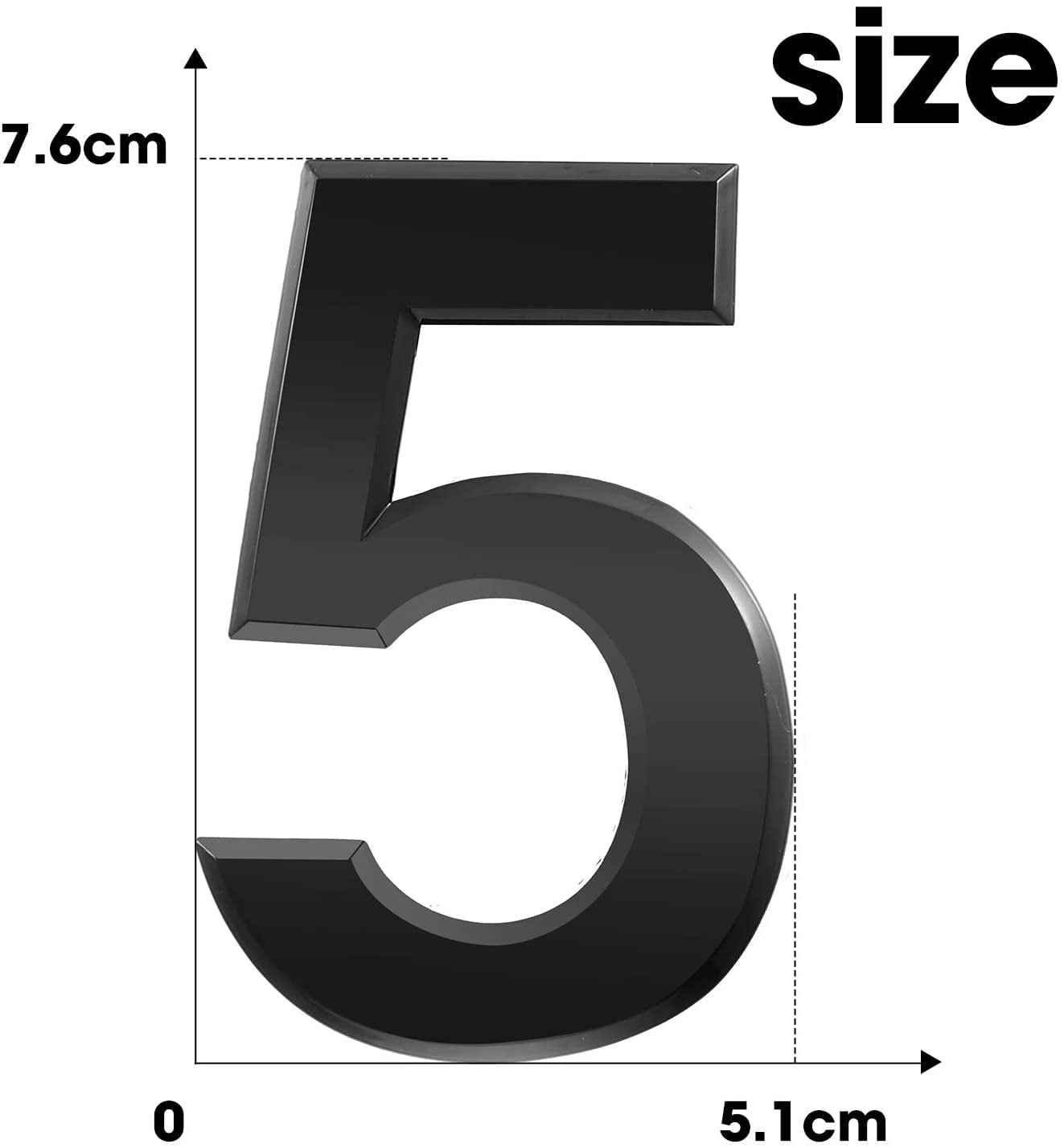 20 Pieces House Numbers Mailbox Numbers 0-9, 3D Door Address Numbers Self Adhesive Mailbox Numbers Sticker or House, Apartment, Office, Hotel Room, Mailbox Signs (Black,3 Inch)