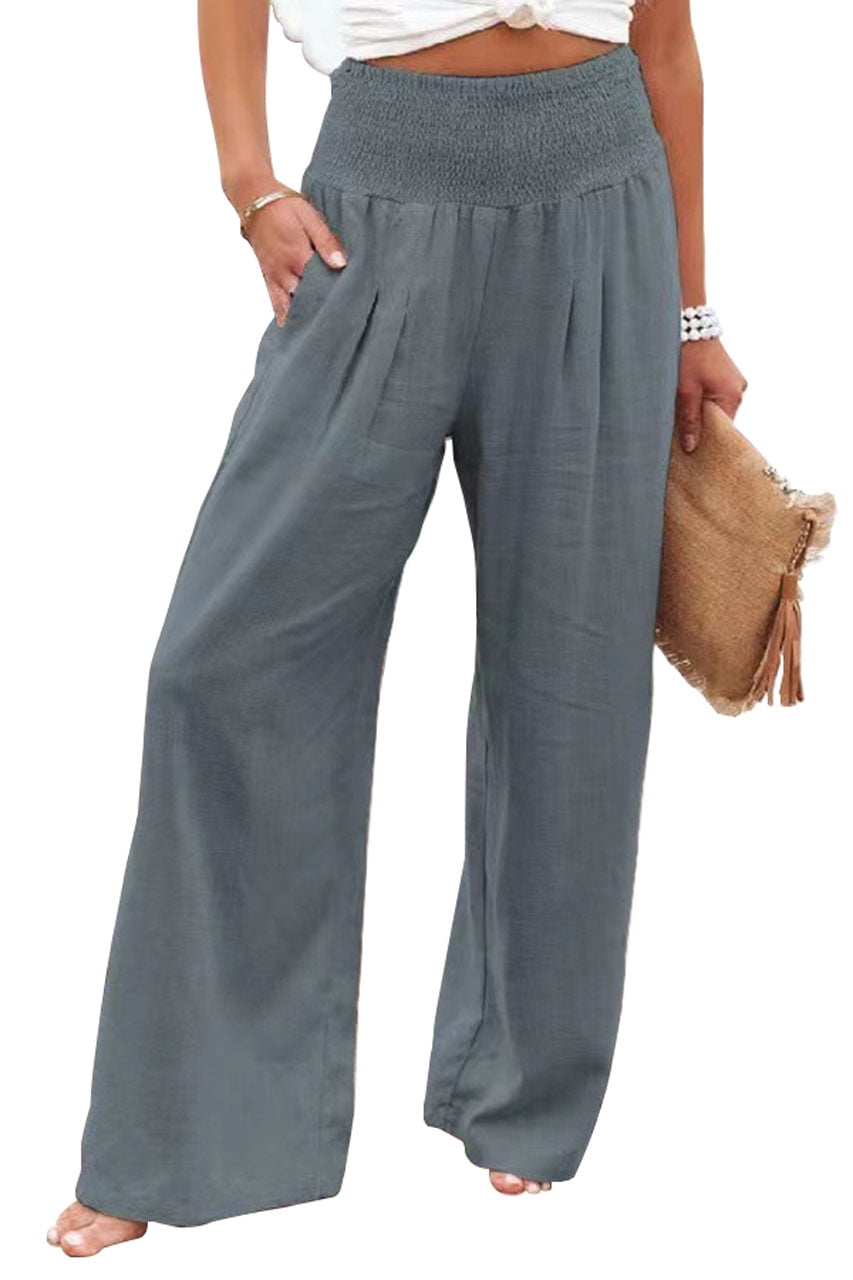 onlyliua Linen Pants for Women, Women Summer High Waisted Cotton