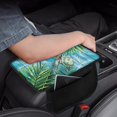 thumbnail image 4 of Chririnla Car Center Console Cushion Pad Sea Turtle Tropical Print Soft Auto Center Console Cover SUV, with Pockets Car Arm Rest Covers, 4 of 6