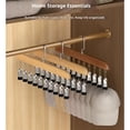 thumbnail image 2 of Closet Organizer With 10 Clips, Space Saving Hanging Closet Organizer,Legging Hangers For Closet, 360° Rotating Metal Clips For Socks/Panties/Pants, 2 of 6