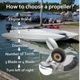 thumbnail image 3 of Qiclear Boat Propeller OEM Upgrade 10.25 x 16 Mercury Vengeance Style Propeller, Parts No. 855862A46, for Mercury Outboard 25-70 HP,13 Spline Tooth,RH, 3 of 6