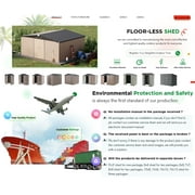 YODOLLA 14 x 12 ft. Outdoor Metal Storage Shed with Sliding Roof & Lockable Door