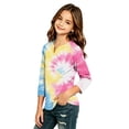 thumbnail image 3 of Abcomgle Long Sleeve Shirts for Girls 7-8 Henley Button Fall Tshirts for Girls Casual Basic Top for Girls Trendy Tie Dye Girls Sweatshirts, 3 of 5